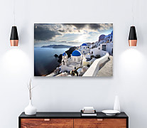 Obraz na stenu Súmrak nad Santorini, Grécko, Kyklady Théra ostrov